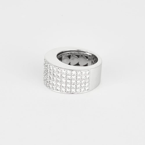 Bague 50 CHOPARD - Chopardissimo - Bague en or gris et diamants 58 Facettes DV0106-2