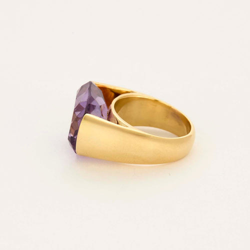 Bague 54.5 Bague en or jaune et améthyste 58 Facettes DV13940-1-545-2