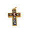 Pendentif Rare Pendentif croix or jaune, micro-mosaïque 58 Facettes DV14293-4