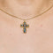Pendentif Rare Pendentif croix or jaune, micro-mosaïque 58 Facettes DV14293-4