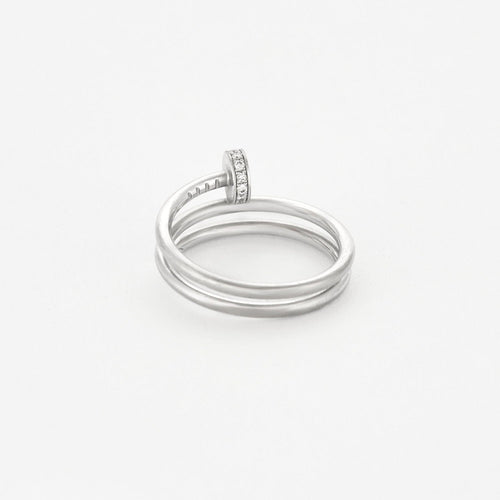 Bague 55 CARTIER - Juste un Clou - Bague or gris diamants 58 Facettes DV0597-10-DV0882-1