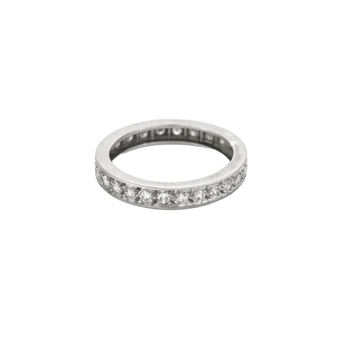 Bague 54 Alliance américaine platine et diamants 58 Facettes DV14108-1-54-3