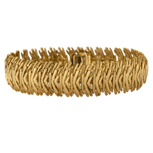Bracelet BOUCHERON - Bracelet en or jaune à maille épis 58 Facettes DV0990-1