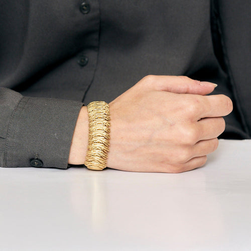Bracelet BOUCHERON - Bracelet en or jaune à maille épis 58 Facettes DV0990-1