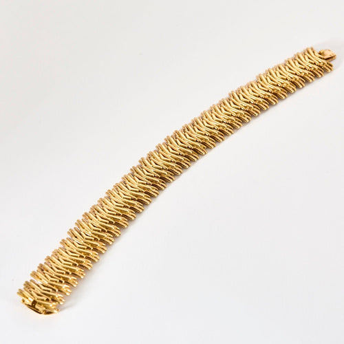 Bracelet BOUCHERON - Bracelet en or jaune à maille épis 58 Facettes DV0990-1