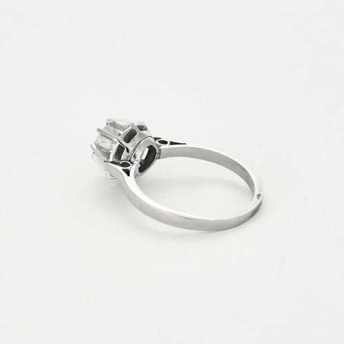 Bague 50.5 Solitaire en or blanc et diamant 58 Facettes DV14804-4-505