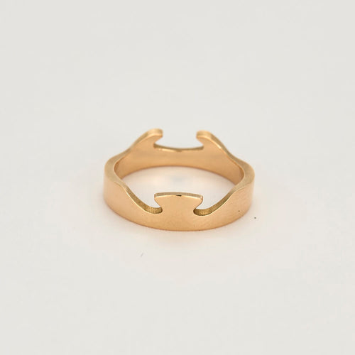 57.5 Georg Jensen - Fusion - Bague d'extrémité en or rose 58 Facettes DV14365-3-575-2