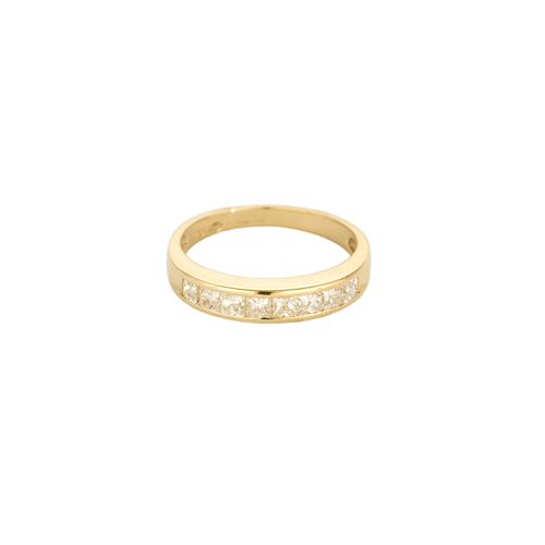 Bague 50 Demi-alliance en or jaune 18K (750 Millièmes) et diamants 58 Facettes DV10817-6