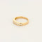Demi-alliance en or jaune 18K (750 Millièmes) et diamants