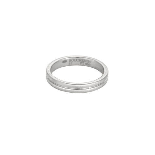 Bague 52 BOUCHERON - Godron - Alliance en platine. 58 Facettes DV12411-3