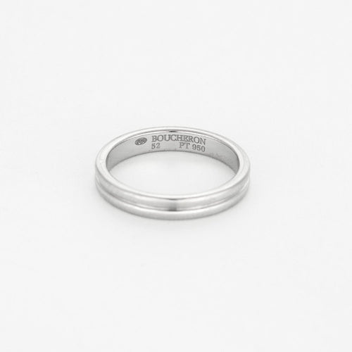 Bague 52 BOUCHERON - Godron - Alliance en platine. 58 Facettes DV12411-3