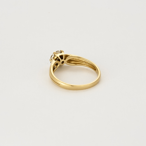 Bague 53 Bague en or jaune et diamants 58 Facettes DV12410-40