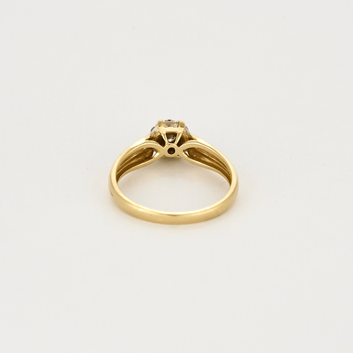 Bague 53 Bague en or jaune et diamants 58 Facettes DV12410-40
