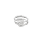 Bague 53 DINH VAN - Maillon Star - Bague petit modèle en or blanc  et diamants 58 Facettes DV15617-1