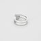 Bague 53 DINH VAN - Maillon Star - Bague petit modèle en or blanc  et diamants 58 Facettes DV15617-1
