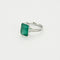 Bague 53 Bague en or gris émeraude et diamants 58 Facettes DV14301-6
