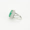 Bague 52 Bague en or gris émeraude et diamants 58 Facettes DV14301-4