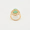 Bague 55 Bague en or jaune beryl vert et diamants 58 Facettes DV14301-7