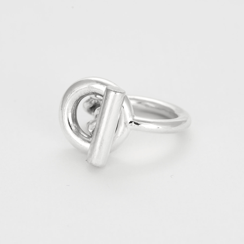 Bague 50 HERMES - Croisette - Petit modèle - Bague en argent 58 Facettes DV2677-2