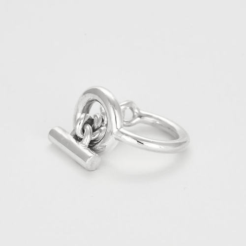 Bague 50 HERMES - Croisette - Petit modèle - Bague en argent 58 Facettes DV2677-2