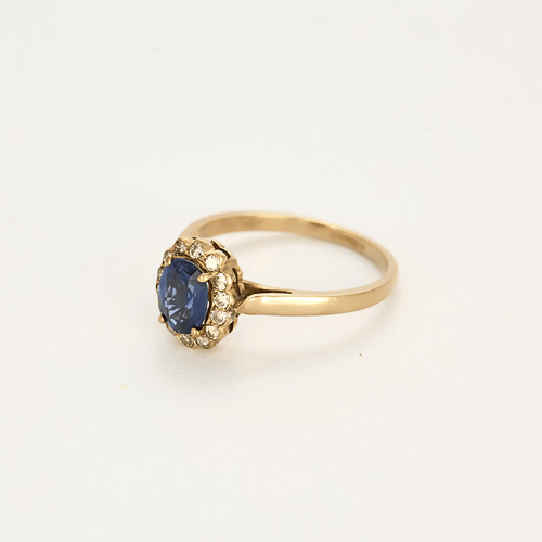 Bague 52 Bague marguerite en or rose saphir et diamants 58 Facettes DV16005-3