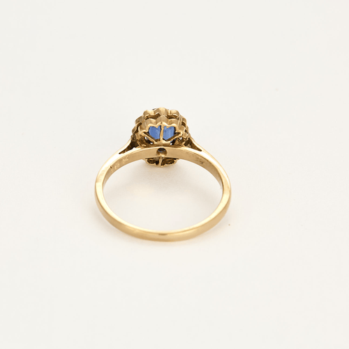 Bague 52 Bague marguerite en or rose saphir et diamants 58 Facettes DV16005-3