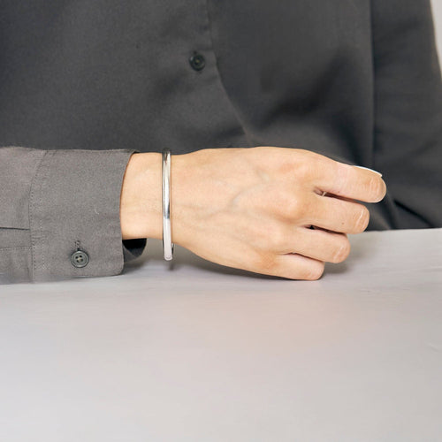 Bracelet Bracelet jonc en or blanc 58 Facettes DV15938-3