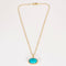 Collier Chaîne en or jaune et pendentif turquoise 58 Facettes DV0260-10