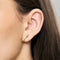 Boucles d'oreilles Paire d'anneau d'oreilles en or jaune et diamants 58 Facettes DV0260-9