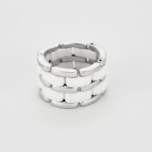 Bague 53 Chanel- Ultra - Grand modèle -  Bague en or blanc et céramique 58 Facettes DV6353-2
