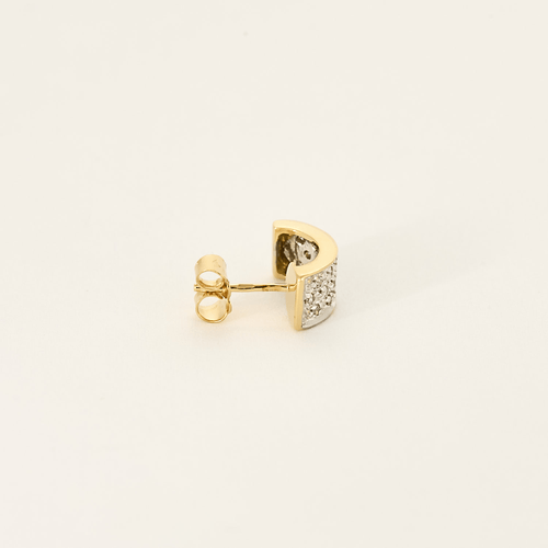 Boucles d'oreilles Paire de boucles d'oreilles en or jaune et or gris et diamants 58 Facettes DV0665-6