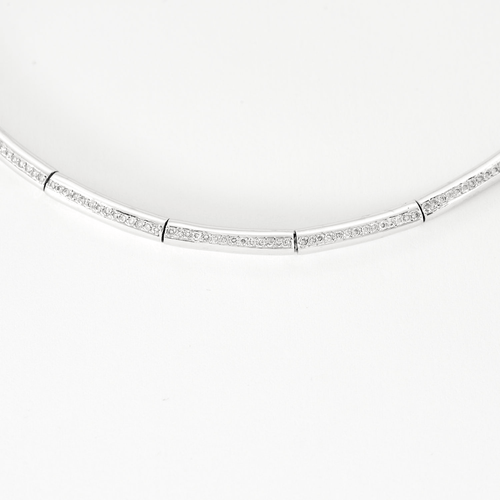 Collier Collier en or gris et diamants 58 Facettes DV0665-7