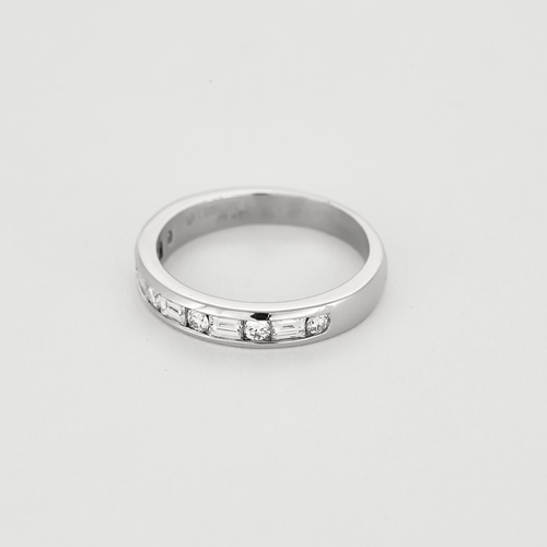Bague 54 TIFFANY - Alliance en platine et diamants 58 Facettes DV16002-1