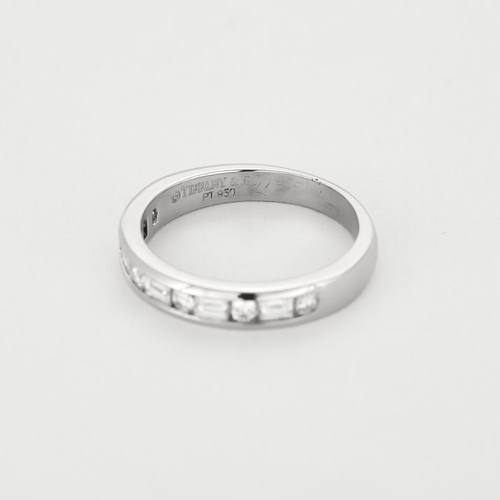 Bague 54 TIFFANY - Alliance en platine et diamants 58 Facettes DV16002-1