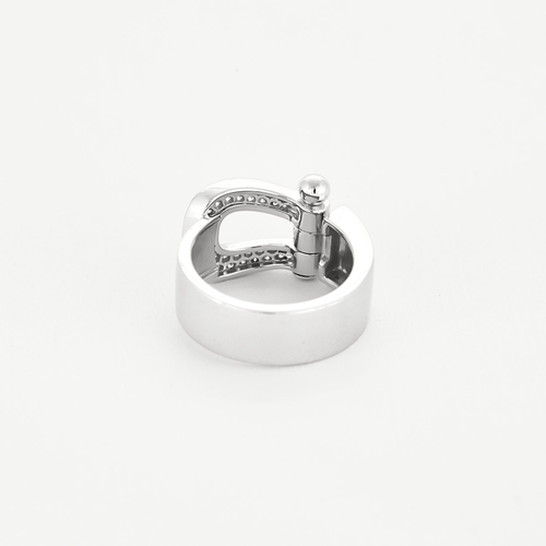 Bague 51 FRED - FORCE 10 - Grand modèle - Bague en or blanc et diamants 58 Facettes DV15986-2