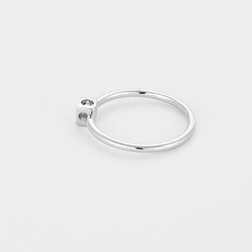 Bague 51 DINH VAN - Cube - Bague en or blanc et diamant 58 Facettes DV16059-1-51-2