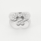 Bague 55 POIRAY - Sceau de coeurs - Bague en or blanc et diamants 58 Facettes DV15694-1