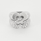 Bague 55 POIRAY - Sceau de coeurs - Bague en or blanc et diamants 58 Facettes DV15694-1