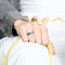 Bague 49.5 Bague bandeau en or jaune, diamants et saphirs 58 Facettes DV16301-2-495-2