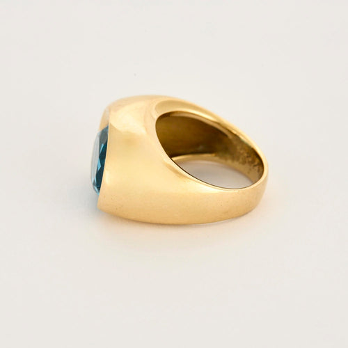 Bague 53 Bague en or jaune et topaze 58 Facettes DV16301-9-53-2