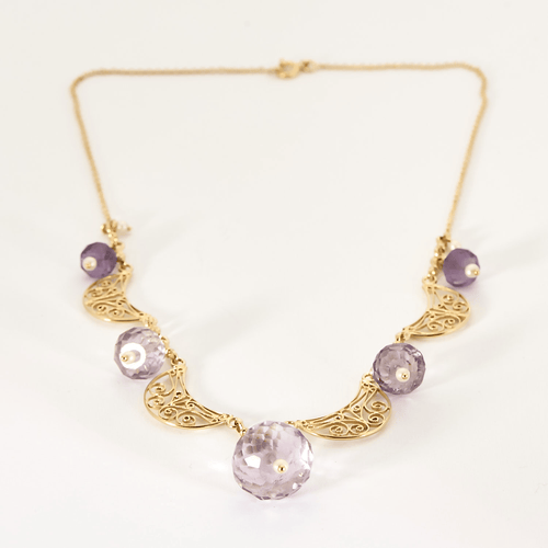 Collier Collier en or jaune et améthyste 58 Facettes DV16287-1