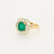 Bague 56 Bague en or jaune, blanc, émeraude et diamants 58 Facettes DV11451-8