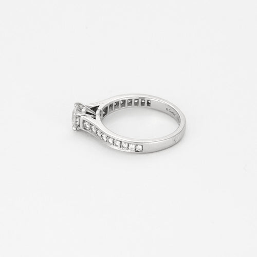 Bague 47 CARTIER - Solitaire en platine et diamants 58 Facettes DV14911-1