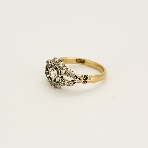 Bague 54 Bague en or et argent diamants 58 Facettes DV0014-14