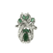 Bague 64 Bague en or gris, diamants et émeraudes 58 Facettes DV15843-8