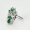 Bague 64 Bague en or gris, diamants et émeraudes 58 Facettes DV15843-8