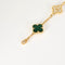 Bracelet VAN CLEEF & ARPELS - Bracelet Vintage Alhambra 5 motifs, or, diamants et malachite 58 Facettes DV0830-19