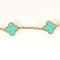 Collier VAN CLEEF & ARPELS - Sautoir Vintage Alhambra en or jaune et turquoise 58 Facettes DV0830-25