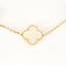 Collier VAN CLEEF & ARPELS - Magic Alhambra – Sautoir seize motifs en or jaune et nacre blanche. 58 Facettes DV17159-1