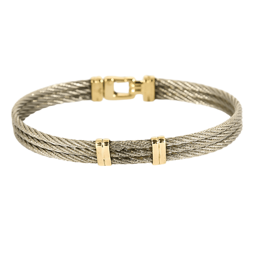Bracelet FRED - Force 10  - Bracelet en acier et or jaune 58 Facettes DV14876-1